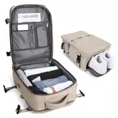 阿尔派妮 大容量学生百搭短途出差旅游行李多功能干湿分离独立鞋袋 织物 旅行包电脑包书包背包双肩包 男女同款情侣款 多色