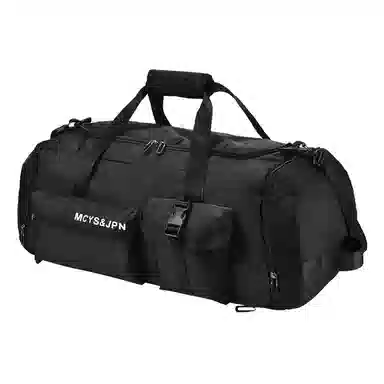 木村耀司 纯色大容量轻便多功能多袋 牛津纺 收纳袋健身包游泳包干湿分离袋行李包旅行包双肩包 大号 男女款 黑色