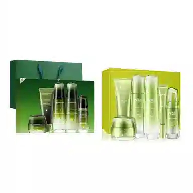 果本 鳄梨多肽紧致抗皱明星五件套礼盒 护肤品套装 提拉补水 保湿肌肤  淡化细纹 化妆品 女  质地轻薄 清爽不黏腻