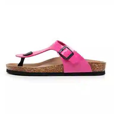 果洛菲 软木外穿夹脚平底时尚休闲人字拖鞋 男女同款