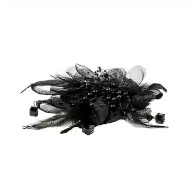 卡铂雅 黑色花花休闲 潮流设计港风气质复古镶钻极简高级感 发夹 女款