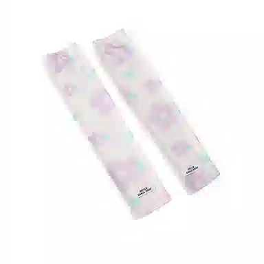 稻草人 多巴胺色系印花防紫外线开车 薄款透气户外郊游 露指袖套 防晒袖 女款