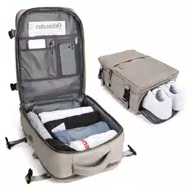 阿尔派妮 大容量学生百搭短途出差旅游行李多功能干湿分离独立鞋袋 织物 旅行包电脑包书包背包双肩包 男女同款情侣款 多色