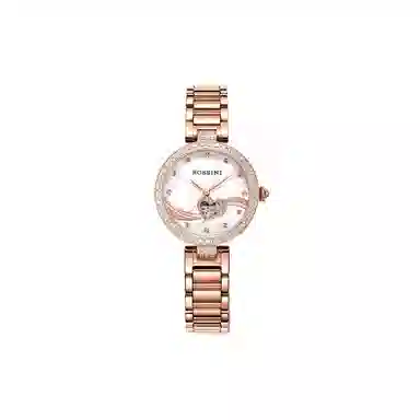 ROSSINI Ceramic Strap Pink Dial