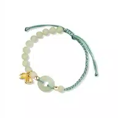 大唐国鼎 银杏莲蓬 轻奢小众 高级感 新中式 复古国风 琉璃 玉石手链 女款