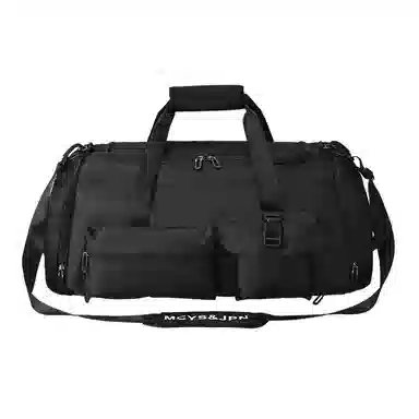 木村耀司 纯色大容量轻便多功能多袋 牛津纺 收纳袋健身包游泳包干湿分离袋行李包旅行包双肩包 大号 男女款 黑色