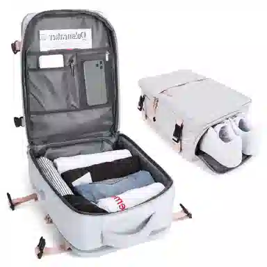 阿尔派妮 大容量学生百搭短途出差旅游行李多功能干湿分离独立鞋袋 织物 旅行包电脑包书包背包双肩包 男女同款情侣款 多色