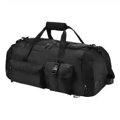 木村耀司 纯色大容量轻便多功能多袋 牛津纺 收纳袋健身包游泳包干湿分离袋行李包旅行包双肩包 大号 男女款 黑色