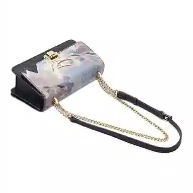 Guixi Flying Nine-Colored Deer Small Leather Shoulder Bag Gray Purple