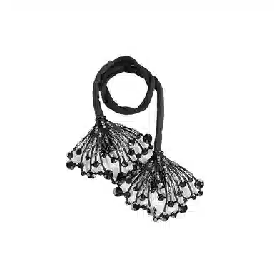 卡铂雅 黑色港风气质复古镶钻极简高级感设计 合金 发夹 女款