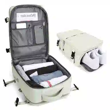 阿尔派妮 大容量学生百搭短途出差旅游行李多功能干湿分离独立鞋袋 织物 旅行包电脑包书包背包双肩包 男女同款情侣款 多色