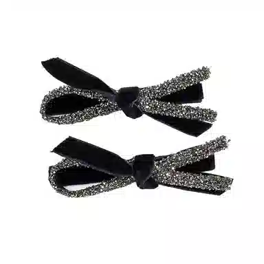 卡铂雅 黑色休闲潮流设计港风气质复古镶钻极简高级感 发夹 女款