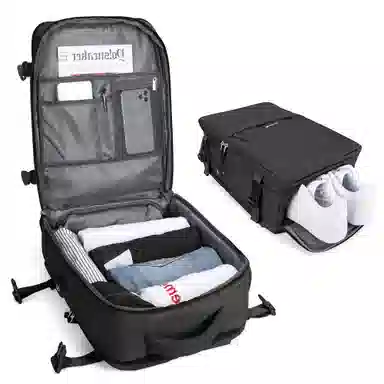 阿尔派妮 大容量学生百搭短途出差旅游行李多功能干湿分离独立鞋袋 织物 旅行包电脑包书包背包双肩包 男女同款情侣款 多色