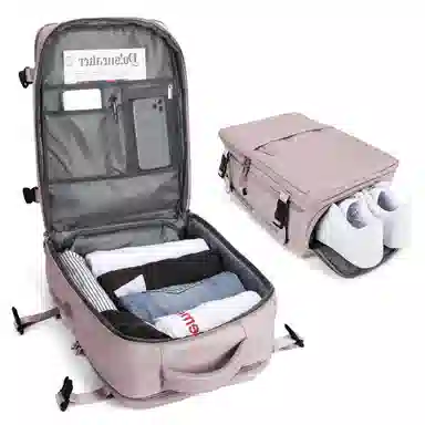 阿尔派妮 大容量学生百搭短途出差旅游行李多功能干湿分离独立鞋袋 织物 旅行包电脑包书包背包双肩包 男女同款情侣款 多色