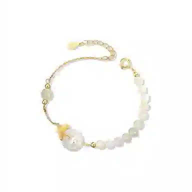 大唐国鼎 银杏莲蓬 轻奢小众 高级感 新中式 复古国风 琉璃 玉石手链 女款