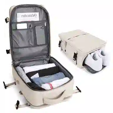 阿尔派妮 大容量学生百搭短途出差旅游行李多功能干湿分离独立鞋袋 织物 旅行包电脑包书包背包双肩包 男女同款情侣款 多色