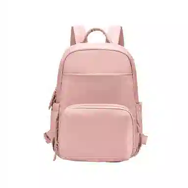 木村耀司 休闲简约百搭校园大容量通勤上班 涤纶 双肩包书包旅行包电脑包背包 女款 卡其色/灰色/粉色/黑色 常规