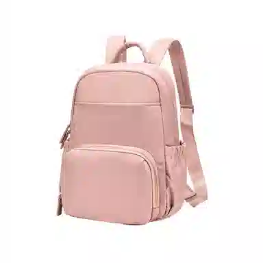 木村耀司 休闲简约百搭校园大容量通勤上班 涤纶 双肩包书包旅行包电脑包背包 女款 卡其色/灰色/粉色/黑色 常规