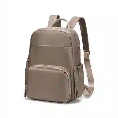木村耀司 休闲简约百搭校园大容量通勤上班 涤纶 双肩包书包旅行包电脑包背包 女款 卡其色/灰色/粉色/黑色 常规