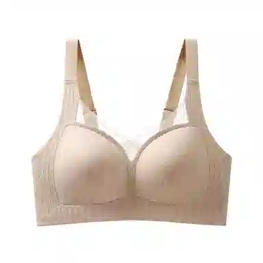 莫代尔 纯色聚拢无钢圈固定杯文胸 女款