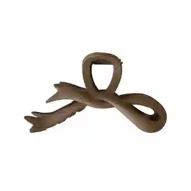 如花梦 美拉德磨砂蝴蝶结日韩高级感 亚克力鲨鱼夹 日常百搭发夹 女款