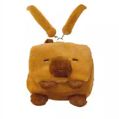 公主恋人 呆萌方形猫咪双肩包创意公仔包包 填充饱满柔软不掉色不掉毛 玩偶周边