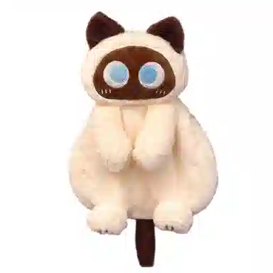 公主恋人 创意造型猫咪双肩包软乎乎的包包公仔抱枕 不掉毛不掉色填充饱满实用 玩偶周边