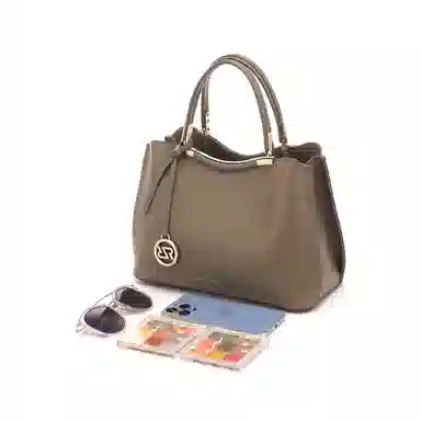 红蜻蜓 经典优雅系列荔枝纹真皮曲线 牛皮 手提包 常规 女款 多色