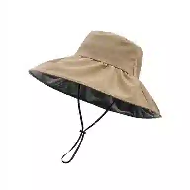 北极绒 黑胶大帽檐防晒 聚酯纤维 渔夫帽 男女同款情侣款