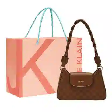 Jane Klain Woven Checkered Shoulder Bag