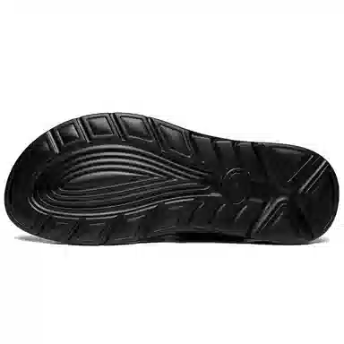 法派 头层牛皮 大码 纯色 简约 透气 轻便 舒适 沙滩凉鞋 男款