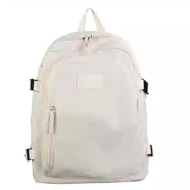 巴朗熊 大容量纯色书包简约大学生文艺风 双肩包 帆布 男女通用 多色