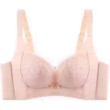 浪莎 纯色蕾丝简约舒适聚拢文胸 女款