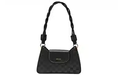 Jane Klain Woven Checkered Shoulder Bag