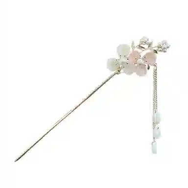 水中玉 高级感步摇簪子女新中式金属流苏发钗汉服头饰马面裙配饰 发簪 女款