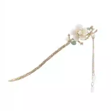 水中玉 铃兰花高级感发钗新中式古风花朵盘汉服马面裙 发簪 女款