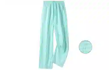 美式高街激光冲孔透气空调裤冰丝速干薄款垂感阔腿无性别抽绳工装伞兵休闲裤 男女同款 黑色