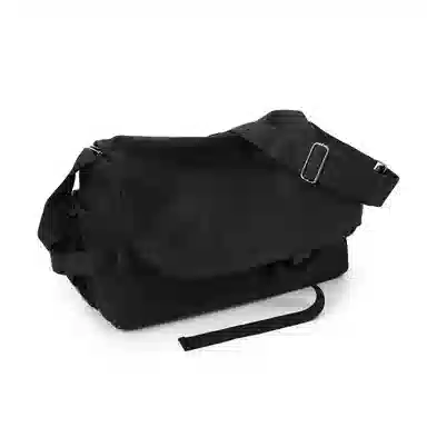 TAKITAKI Canvas Messenger Bag Black/Grey
