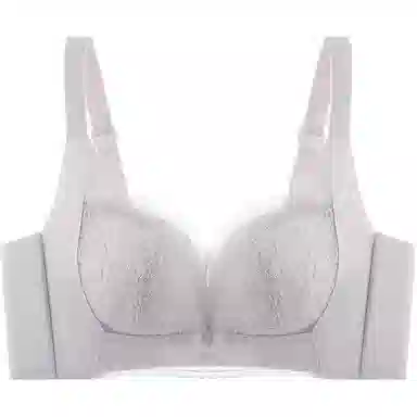 浪莎 纯色蕾丝简约舒适聚拢文胸 女款