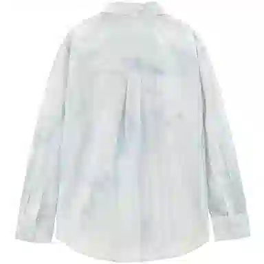 太平鸟 晕染衬衫 女款 蓝色纹样