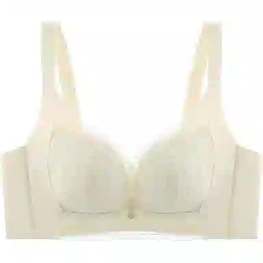 浪莎 纯色蕾丝简约舒适聚拢文胸 女款