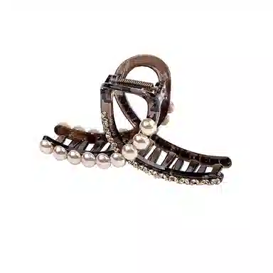 卡铂雅 香槟潮流设计港风气质复古镶钻极简高级感 发夹 女款