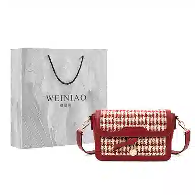 维尼奥 高级感复古小众小方包简约百搭通勤 合成革 单肩包斜挎包 女款 棕色/粉色/红色