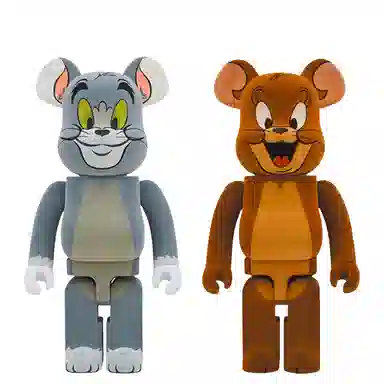 BE@RBRICK Jerry Tom Flocked Version