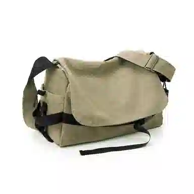 TAKITAKI Canvas Messenger Bag Black/Grey