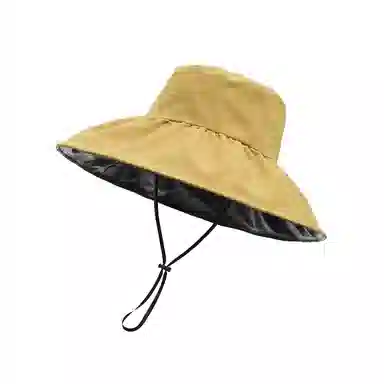 北极绒 黑胶大帽檐防晒 聚酯纤维 渔夫帽 男女同款情侣款