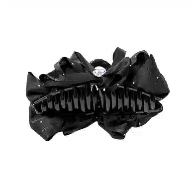 卡铂雅 休闲潮流设计港风气质复古镶钻极简高级感 发夹 女款 黑色