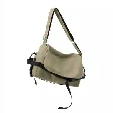 TAKITAKI Canvas Messenger Bag Black/Grey
