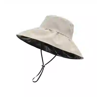 北极绒 黑胶大帽檐防晒 聚酯纤维 渔夫帽 男女同款情侣款