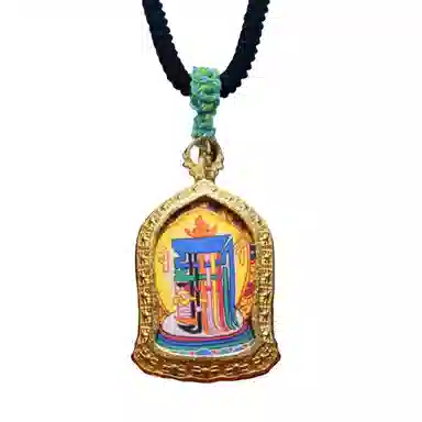 玉临门 国潮富贵吉祥十相自在唐卡热贡手绘 合金 吊坠 男女同款情侣款